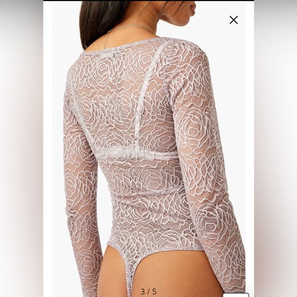 Free People, In My Head Lace Bodysuit, NWT - Gorgeous! - Picture 3 of 5